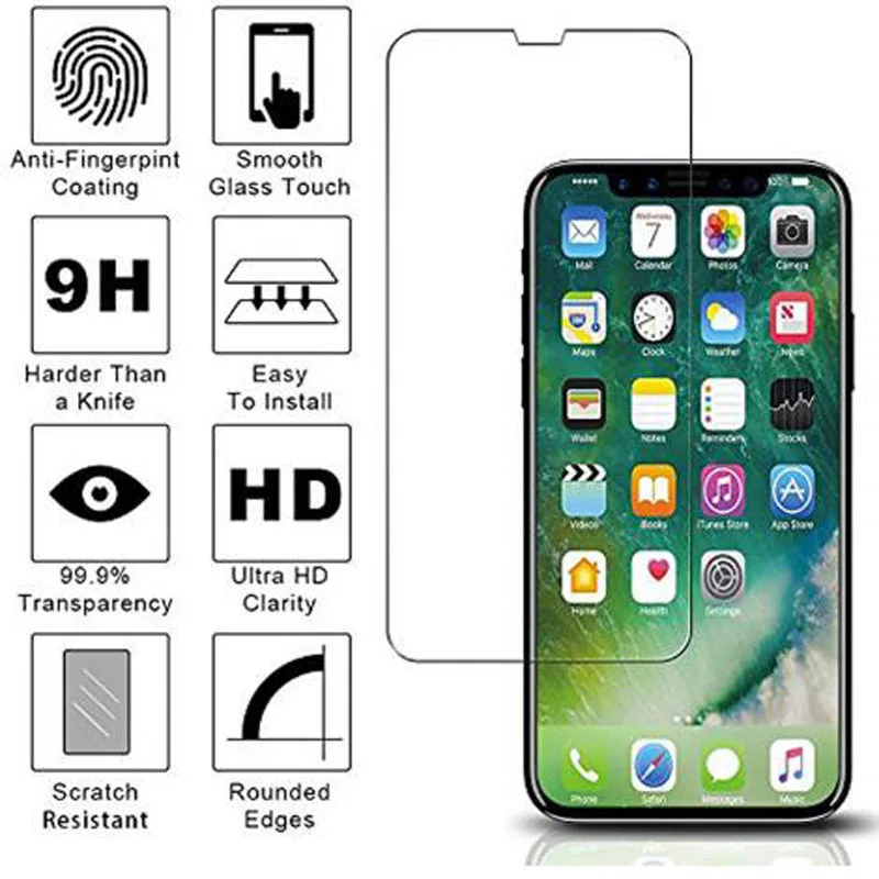 Wangcangli 0.3 мм закаленное Стекло пленка для iPhone 5 5S 9 H жесткий 2.5D Экран протектор i6 i7 7 8