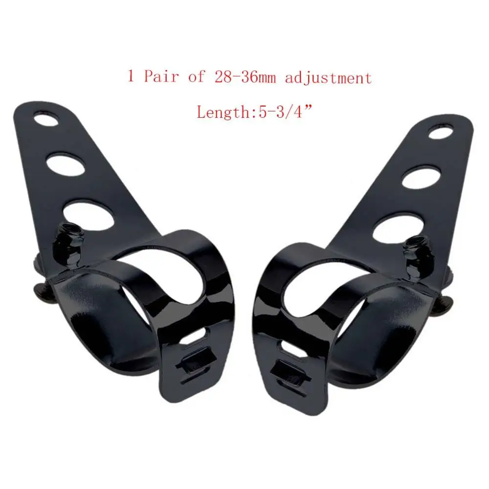 28-36mm Bracket Мотоцикл ретро металлическая сетка 35 Вт галогенная передняя фара кронштейн маска наборы для CG125 GN125 Harley Кафе Racer Honda - Цвет: 28-36mm Bracket