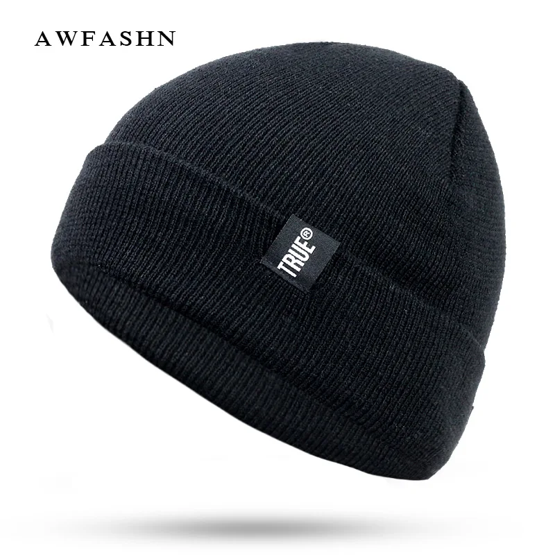 New women's winter caps wool hats warm skullies Knitted beanies man black high quality cotton cap bone thick unisex gorras TRUE |