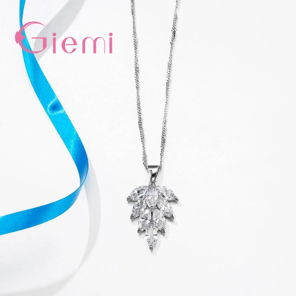 Ювелирные наборы из фианита AAA для свадебного дерева женское ожерелье серьги с