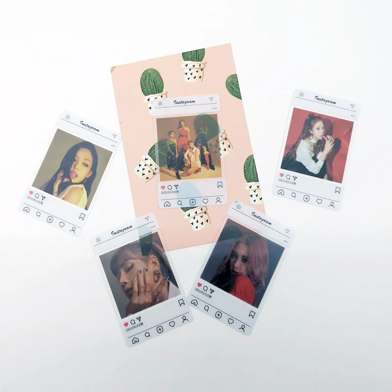 5 шт./компл. KPOP Blackpink JISOO Роза LISA Дженни прозрачный фотокарточек INS альбом Фотокарта Закладка для книги HD карты украшения свадебные принадлежности
