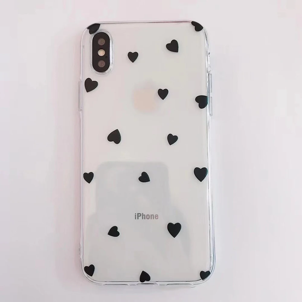 Чехол для Телефона iPhone 6 6s 7 8 Plus X XR XS Max Модный мягкий прозрачный чехол из ТПУ с