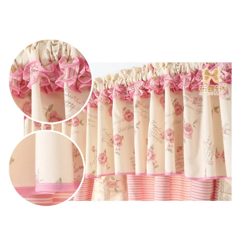 Цветочная розовая драпированная занавеска для гостиной спальни занавески с