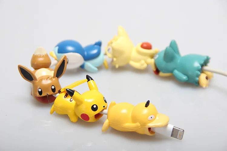 Защитный кабель Пикачу, usb кабель для зарядки, кусается, косплей, реквизит, кусается, кабель Пикачу, защитный чехол, милый подарок