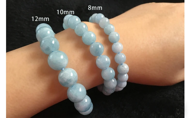 Тянущийся браслет 8 мм эластичный из натурального камня модные ювелирные