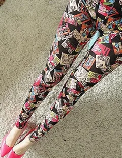 2015 New Arrived Fashion Style Imiation Jeans Material Trousers Seamless Rose Flower Leggings For Women Retail & wholesale|legging