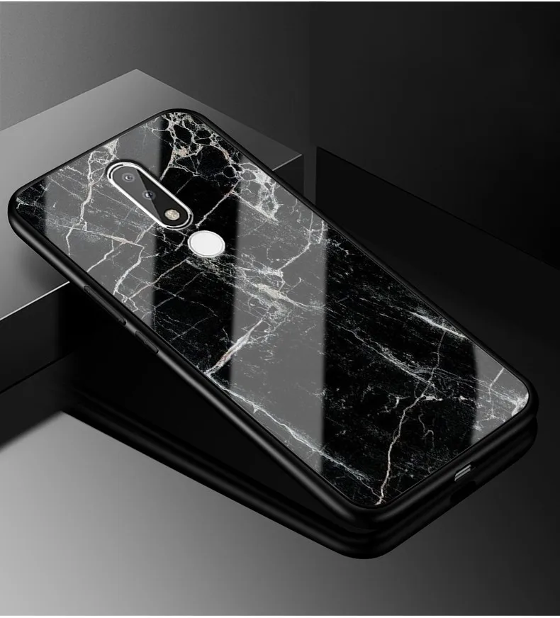 17 Для Nokia 5,1 Plus чехол X5 PC пластиковый чехол из закаленного стекла для телефона черный ТПУ бампер чехол для Nokia 5,1 Plus чехол для Nokia X5 X 5 - Цвет: 17