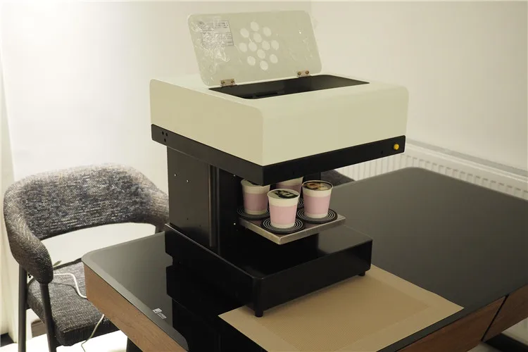 Factory offer with good after-service 4cups Edbile ink Coffee Impressora Beer print Flatbed Food printer