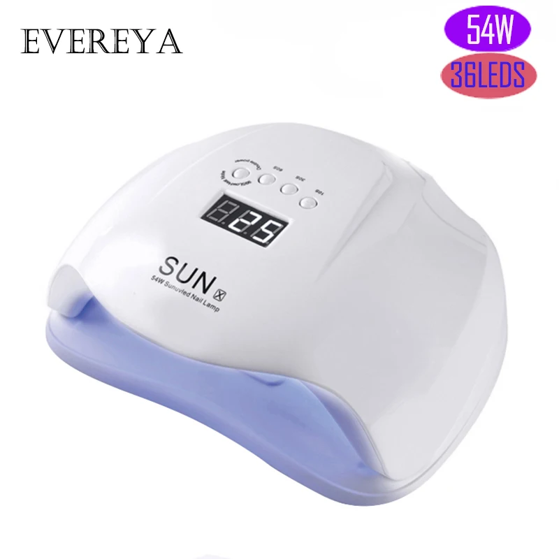 36 W/54 W SUN X5 Plus Сушилка для ногтей ЖК дисплей LED УФ светодиодная лампа отверждения