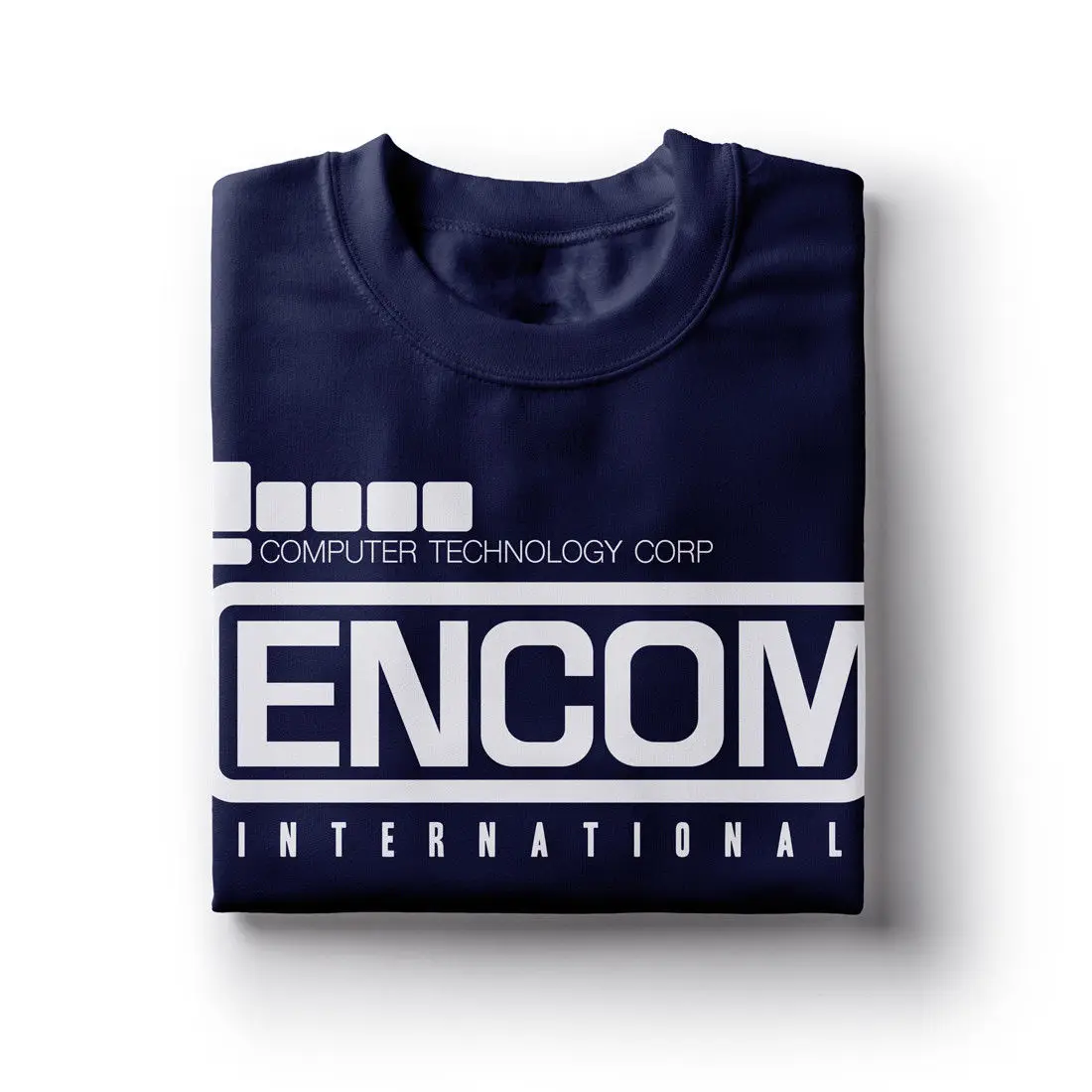 ENCOM международной Вдохновленный Tron Ретро Flynns Аркада печатных футболка классная