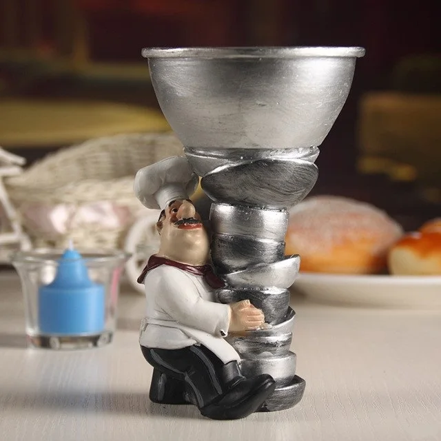 Style A Милая статуя повара подсвечник декоративный шеф-повара подсвечник ремесло орнамент аксессуары для дома, кафе, клуба и ресторана Декор - Цвет: Style A