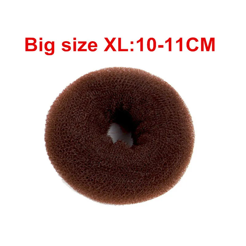 XL Brown Новая мода для женщин леди волшебное формирователь пончик волос кольцо Булочка Аксессуары инструмент для укладки XL/2XL большой размер легко ручка - Цвет: XL Brown