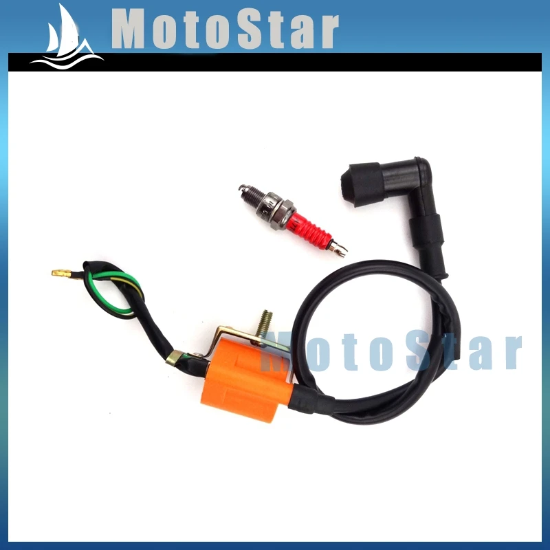 Гоночная катушка зажигания + Свеча A7TC для двигателя 50cc 70cc 90cc 110cc китайская Lifan Zongshen