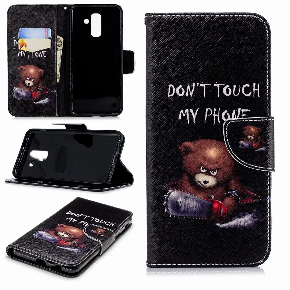 Fundas Кожаные чехлы Цветной Окрашенные чехол для samsung A6 A8 плюс A3 A5 A7 J2 J3 Pro J4 J6 J5 J7 Note8 P07G