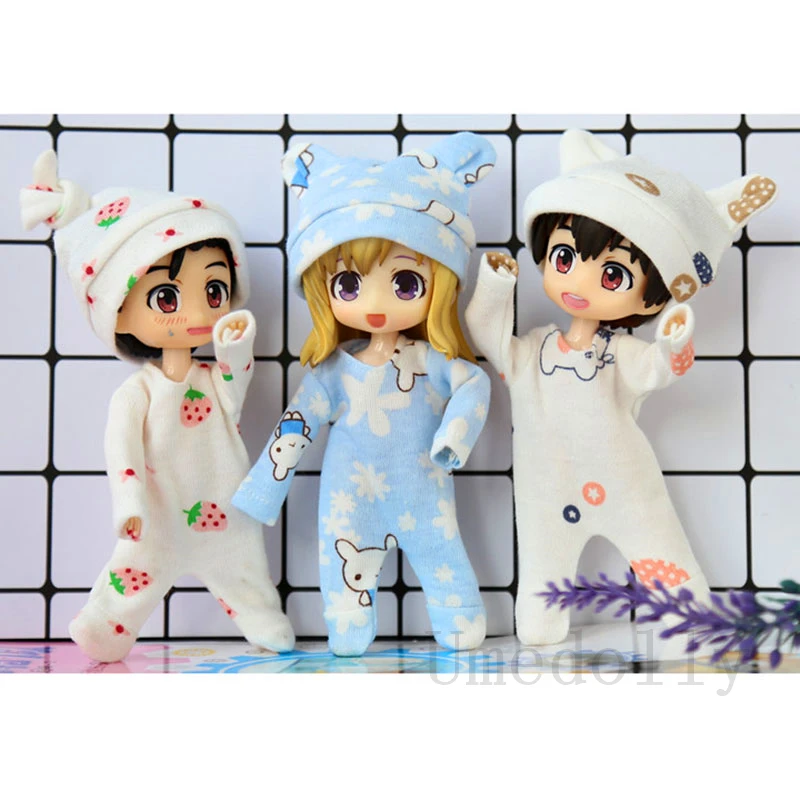 1 комплект Lovely Obitsu 11 кукольная пижама и чепчик для сна ob11 1/12 кукла BJD одежда