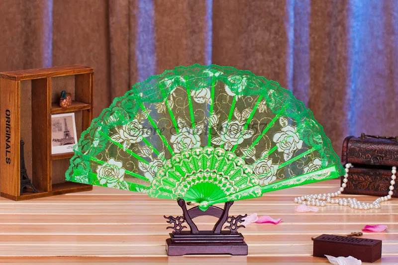 30 шт. испанское кружево роза складной ручной танец вентиляторы цветок украшение