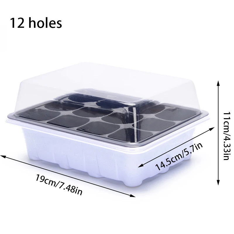 12 Пластик горшки для рассады посадки семян набор лотков завод ящик проращивания