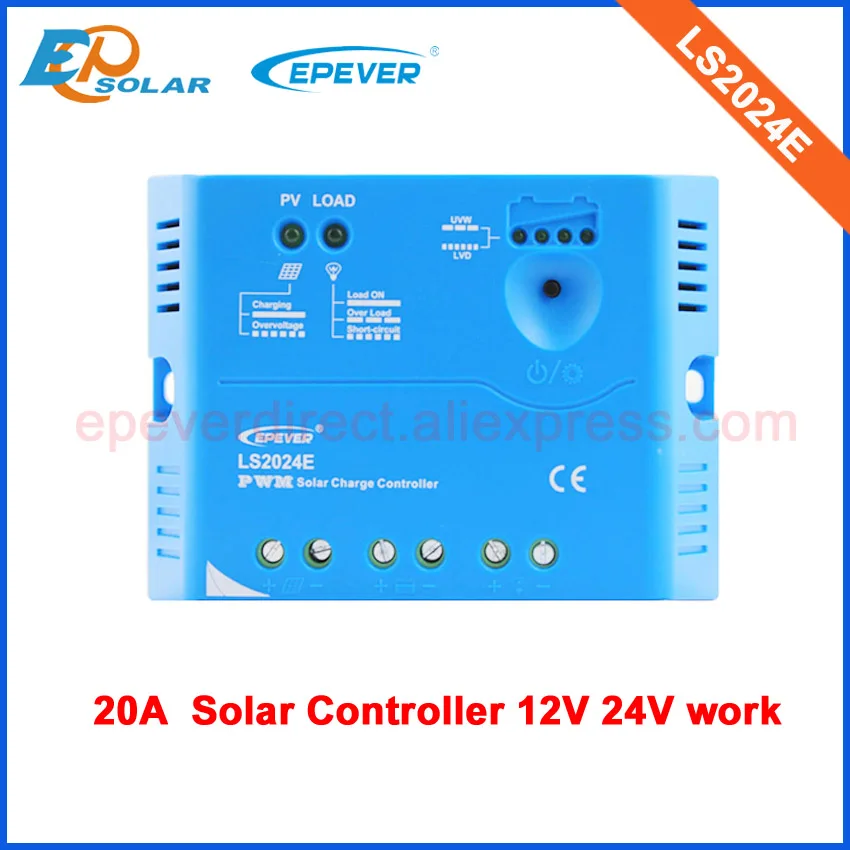 PWM EPsolar LS2024E 20A 20amp 12В 24В автоматическая работа Солнечный внешний аккумулятор