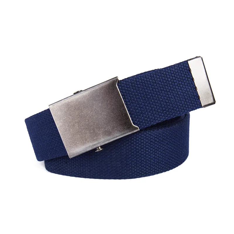

3.8 Width men's canvas belt Automatic Buckle Good Quality Fashion Jeans Straps Belts Unisex Casual Canvas Belt for luxury brand
