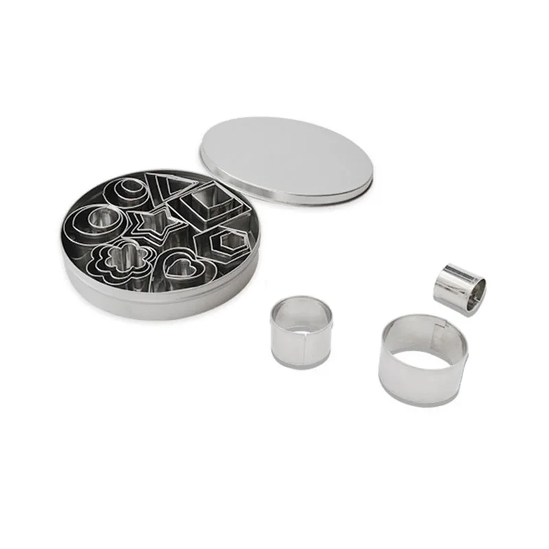 24 шт. Нержавеющая сталь Cookie Mold DIY инструменты геометрический Форма Bakware формы