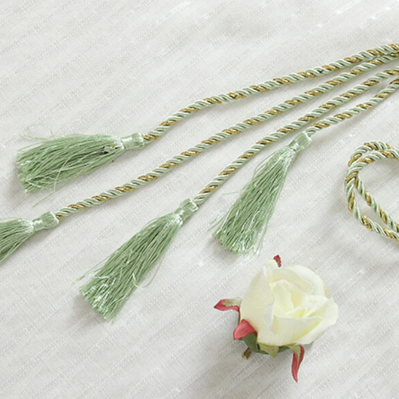 Блестящие Серебряные шнурки для окон хлопковые занавесок занавески с бахромой