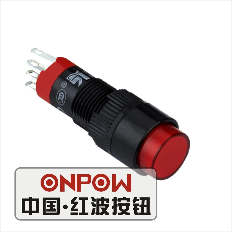 ONPOW 10 мм 1NO1NC красный/зеленый/синий/желтый светодиодный Мгновенный Круглый