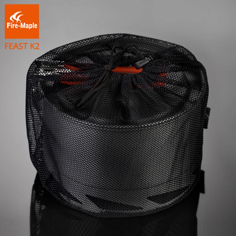 Fire Maple Feast Series K2 1.5L Outdoor Portable Foldable Handle Heat Exchanger Pot Camping Kettle Picnic Cookware 338g FMC-K2
