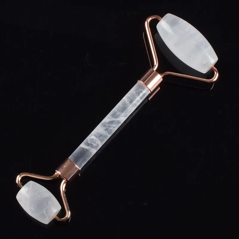 Roller Кристаллический ролик для лица Gua Sha набор инструментов для массажа лица шеи уход за кожей Рок Кварцевый и из натурального камня для похудения против морщин целлюлит красота - Цвет: Roller