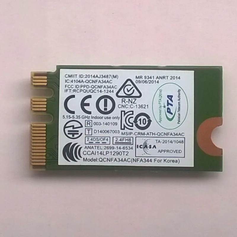 Новинка/Orig Atheros QCNFA34AC NFA344 2x2AC + BT4.0 PCIE M.2 WLAN V2 для Lenovo Yoga 3 14 1470 Series FRU 00JT471 SW10A11630|lenovo