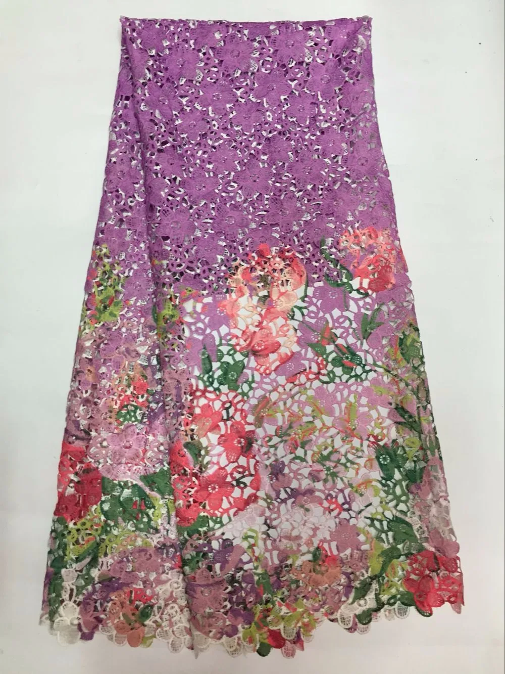 Быстрая доставка Высокое качество растворимый нигерийский кружевной ткани (5