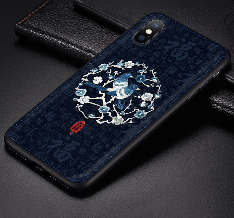 Чехол для телефона s для iPhone 8 7 6 6s Plus X Xs чехол для MAX XR кожа мягкая силиконовая традиционная благоприятная текстура чехол для телефона