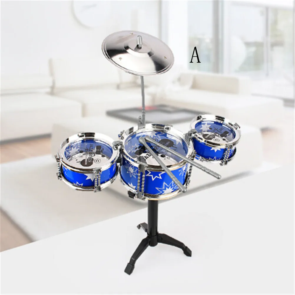 Набор барабанов для мальчиков и девочек синий красный на выбор развивающая