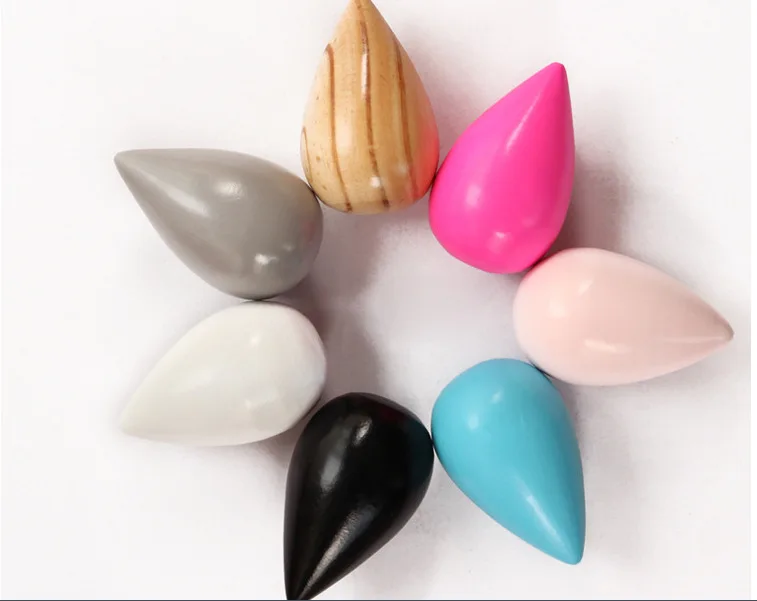 1 шт. деревянный настенный крючок для пальто в форме капли воды вешалки