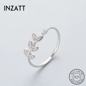 Женское классическое кольцо с листьями из циркония, из серебра 925 пробы