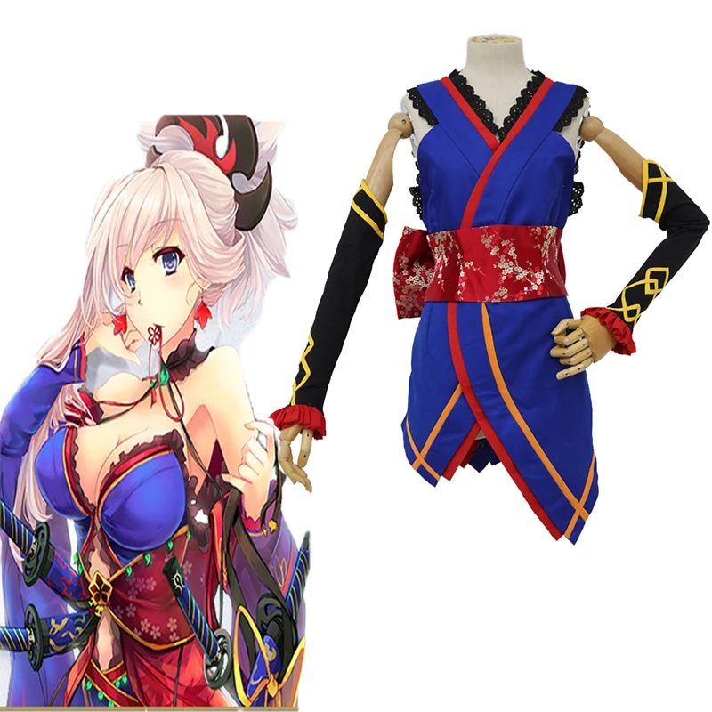 Fate Grand для Косплэй костюм Миямото Мусаси на Хэллоуин Карнавальный вечерние FGO Kimomo