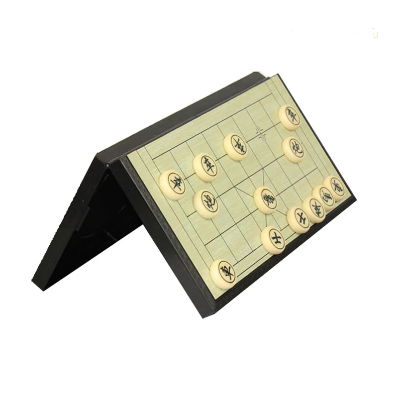 

BSTFAMLY Chinese Chess With Magnetic Plastic Box 32Pcs/Set Old Game of Go Xiang Qi International Checkers Folding Toy Gifts LC04