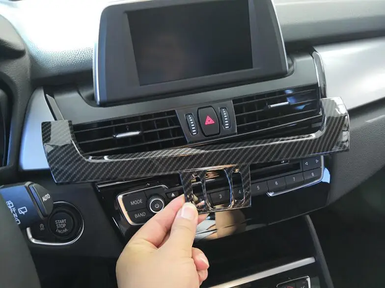 Углеродное волокно стиль для BMW 2 серии Gran Tourer F45 F46 218i 2014-2018 ABS навигационный