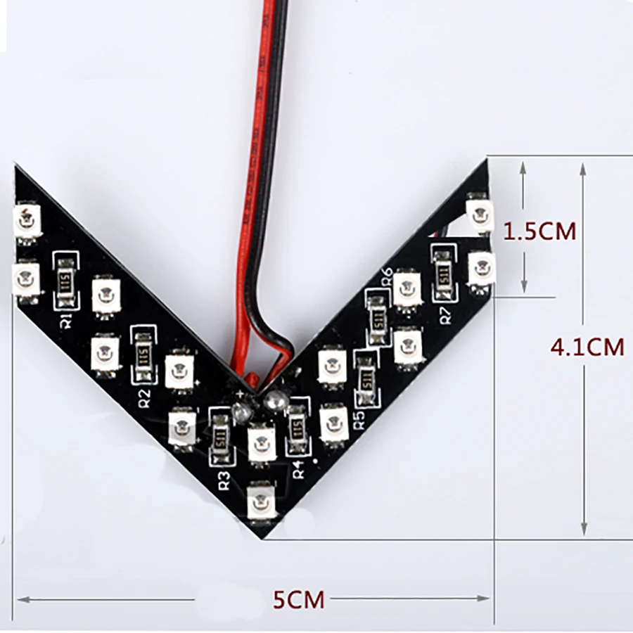 10 шт./лот 14 SMD светодиодные панели со стрелками автомобильное боковое зеркало DC 12