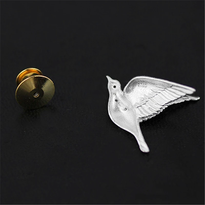 Lotus Fun Moment, настоящее 925 пробы, серебро, натуральный гранат, ручная работа, модные ювелирные изделия, Ретро стиль, летающая птица, женские броши, брошь на булавке