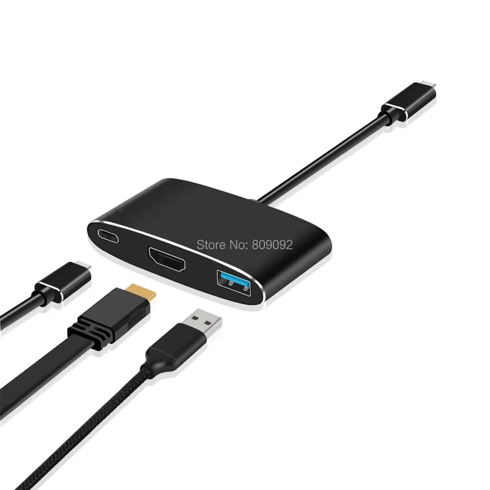 Высокое качество 3 в 1 Type C к HDMI USB 0/USB концентратор из алюминиевого сплава 4K * 2K 1080p