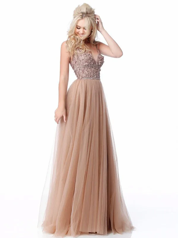 Женское длинное вечернее платье Beauty Emily фиолетовое шифоновое без рукавов