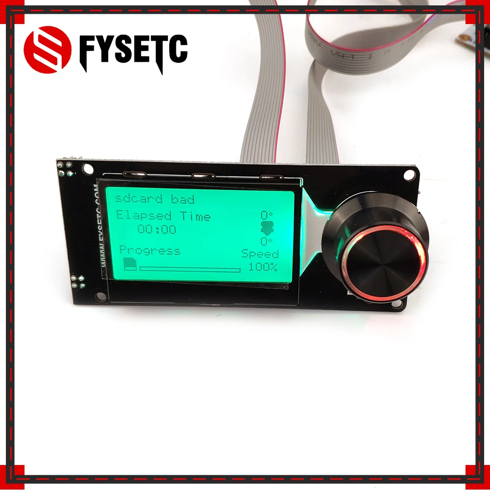 Type F 3D Printer Parts MINI12864LCD Screen mini 12864 V1.2 lcd Smart Display Black on Green Supports Marlin DIY With SD Card | Компьютеры