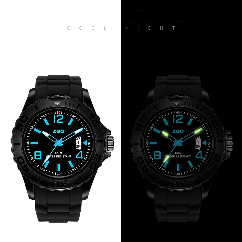 Cannanat модные часы для влюбленных Кварцевые черные силиконовые спортивные женские