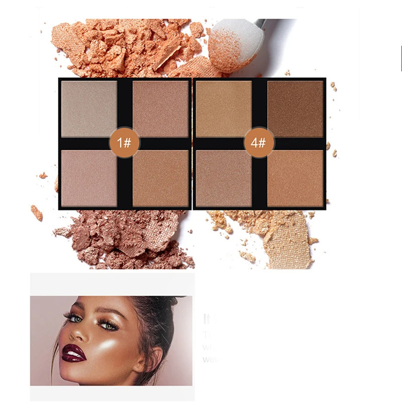 4 цвета оттенок Бронзирующая матовая Мерцающая основа для макияжа База