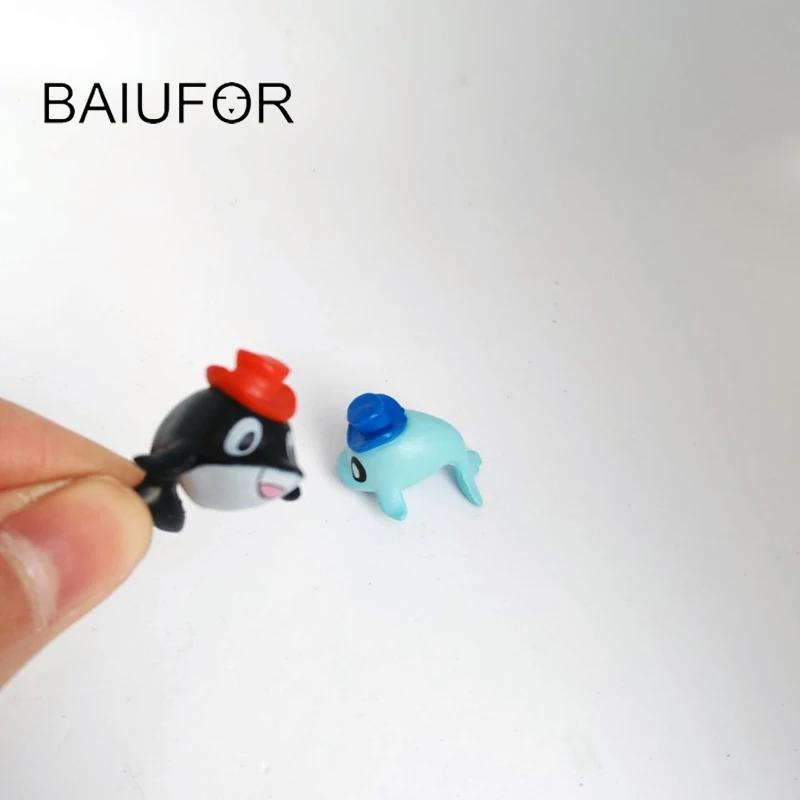 BAIUFOR мини животные миниатюрная Фея Сад Декор Пейзаж из мха аксессуары diy Террариум фигурки Дельфин Пингвин Лебедь автобус