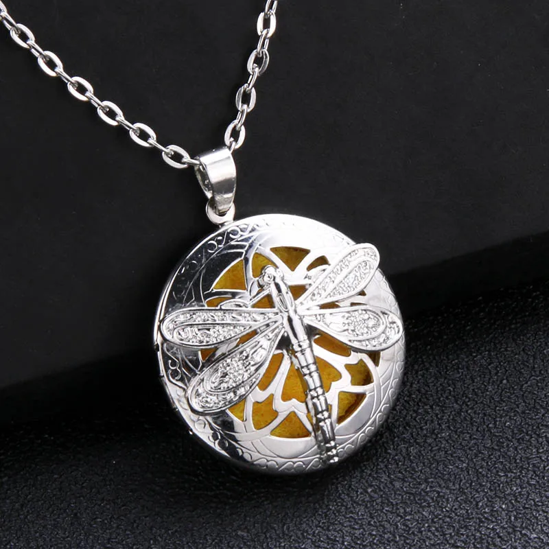 Винтажное ожерелье с кулоном Dragonfly кулон в коробке ароматерапевтическим эфирным