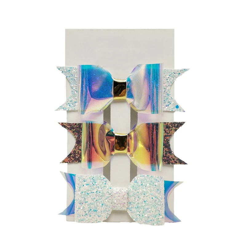 2019 летние заколки для волос девочек милые прозрачные кожаные с блестками