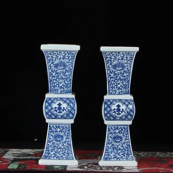 Antique Blue And White Porcelain Vase Decorative Flower Vase For Wedding Decoration Pot Jingdezhen Porcelain Vase Christmas Gift