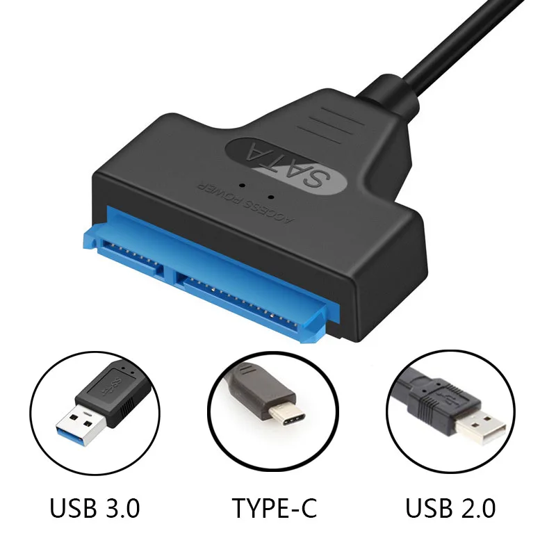 USB 3 0 2 Type C SATA Кабельный соединитель Sata к адаптер 6 Гбит/с Внешний 5 дюйма SSD HDD