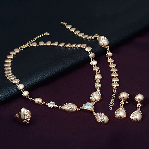 Набор украшений Женский браслет кольцо серьги подвеска в виде капли воды |